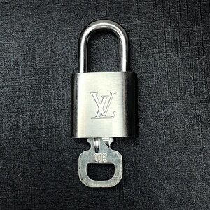 LOUIS VUITTON Palladium Lock and Key Numbers 301 Silver Padlock Rare